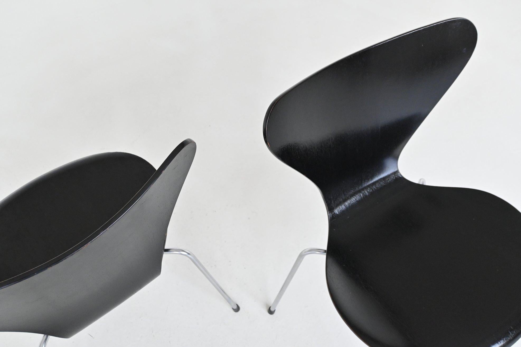 Arne Jacobsen 3107 'Butterfly' Esszimmerstühle Fritz Hansen Dänemark 1967 im Angebot 6