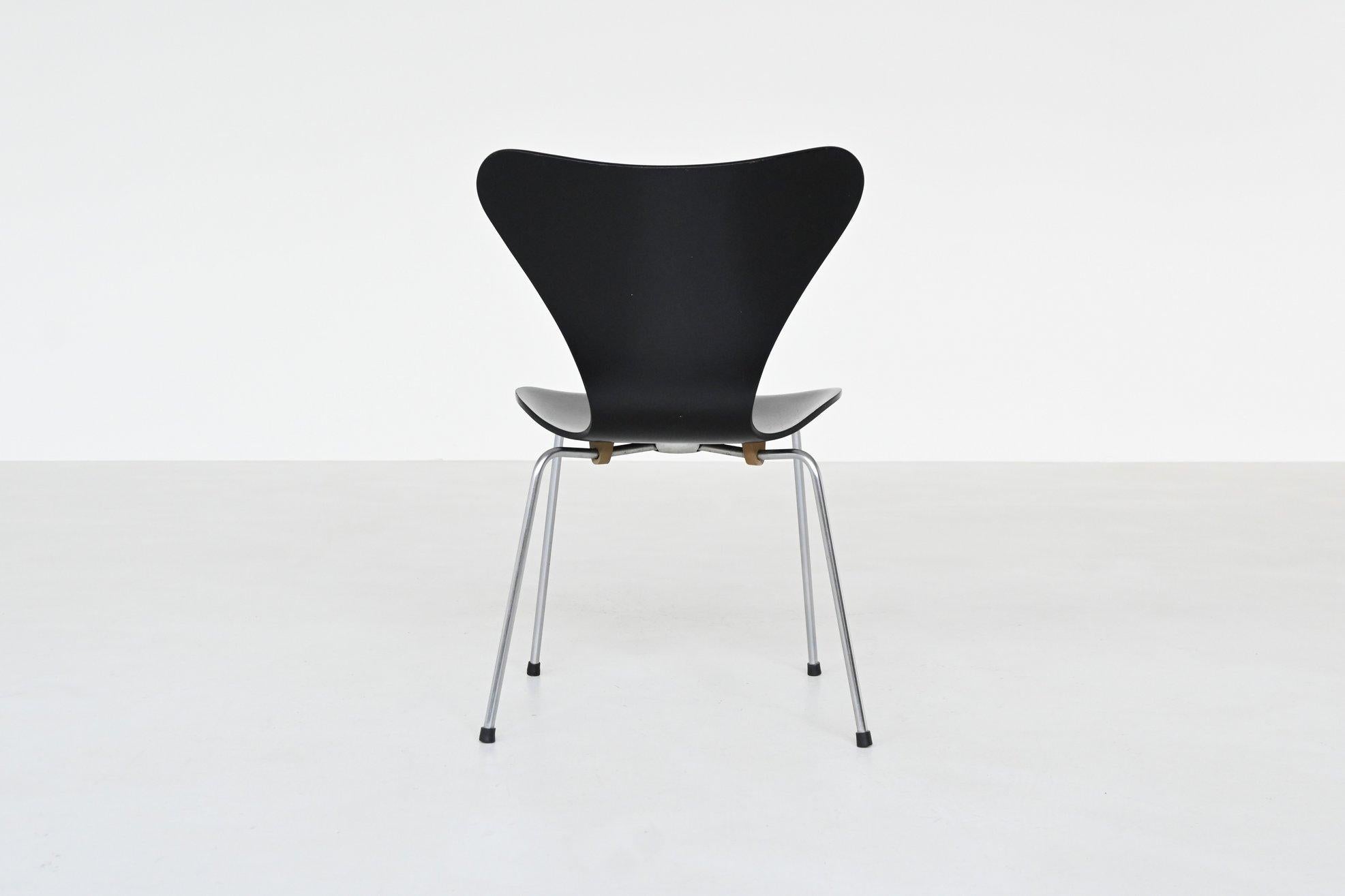 Arne Jacobsen 3107 'Butterfly' Esszimmerstühle Fritz Hansen Dänemark 1967 im Angebot 11