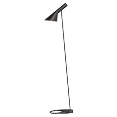 Arne Jacobsen AJ Floor Lamp 1957 in Black for Louis Poulsen