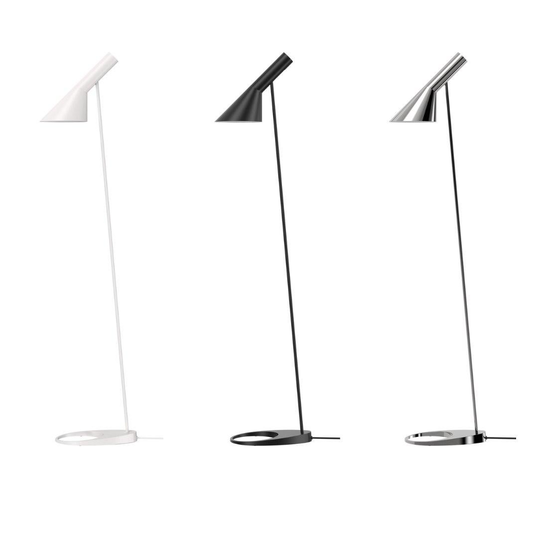 Danish Arne Jacobsen AJ Floor Lamp in Black for Louis Poulsen For Sale