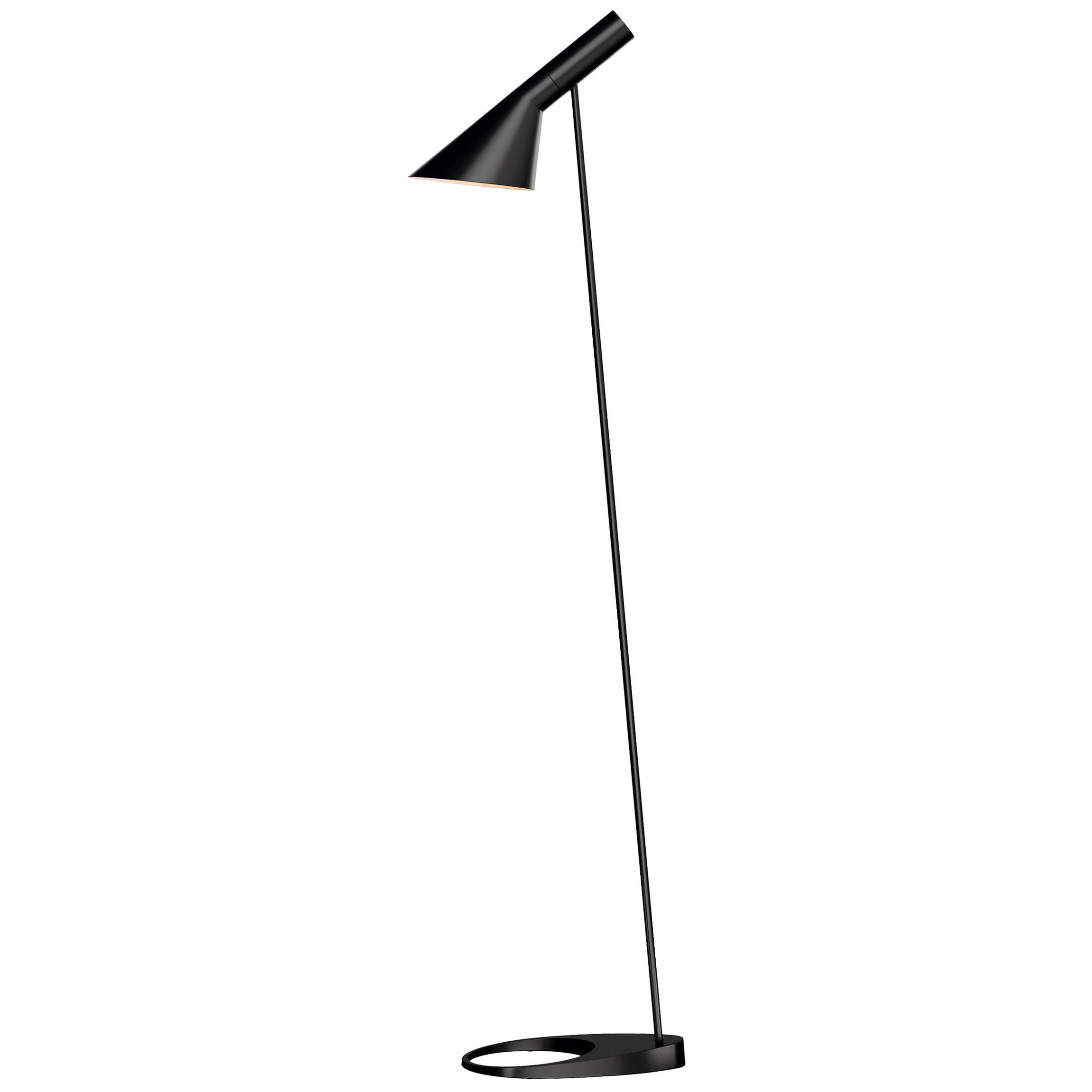 Arne Jacobsen AJ Floor Lamp in Black for Louis Poulsen