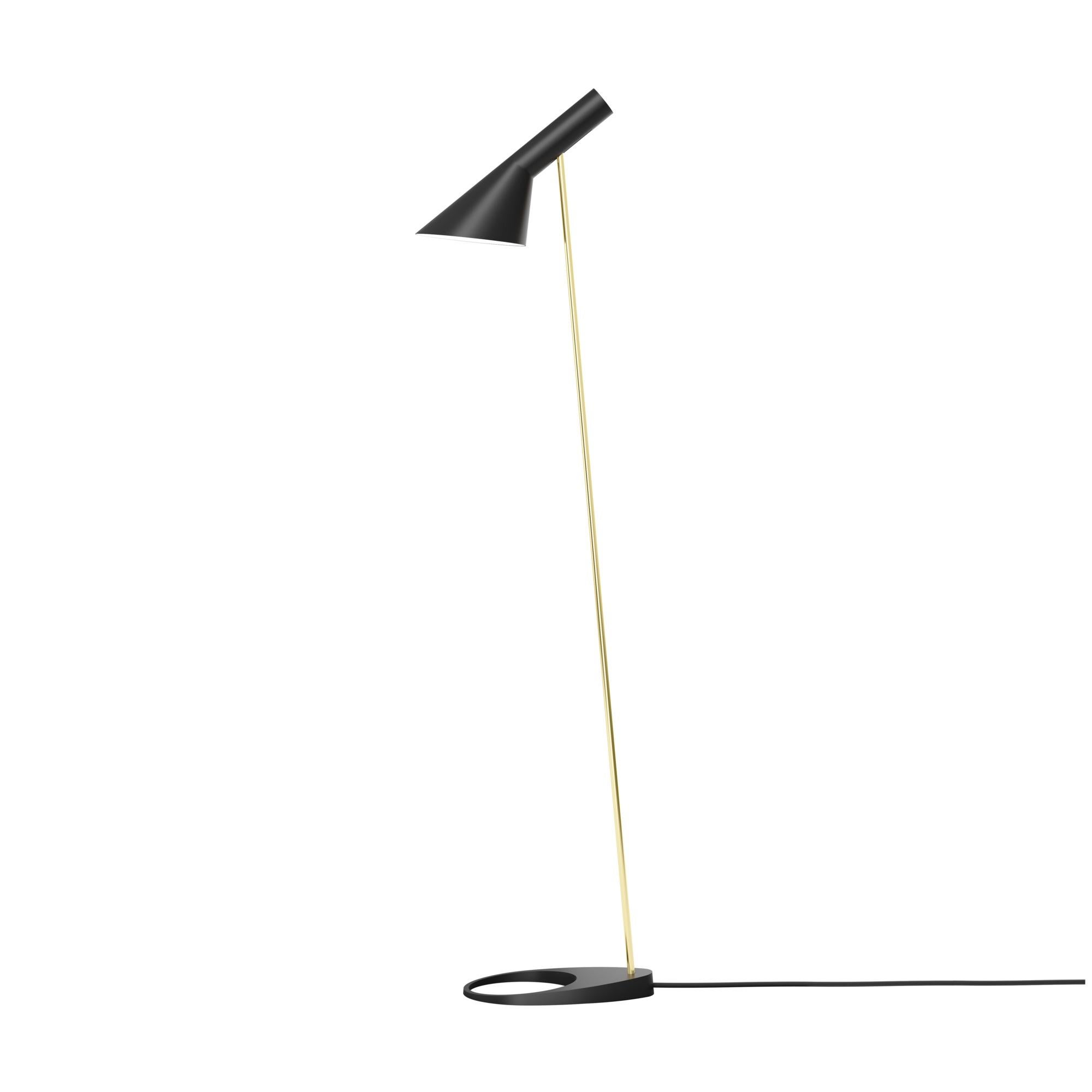 XXI secolo e contemporaneo Lampada da terra Arne Jacobsen AJ in grigio e ottone per Louis Poulsen in vendita