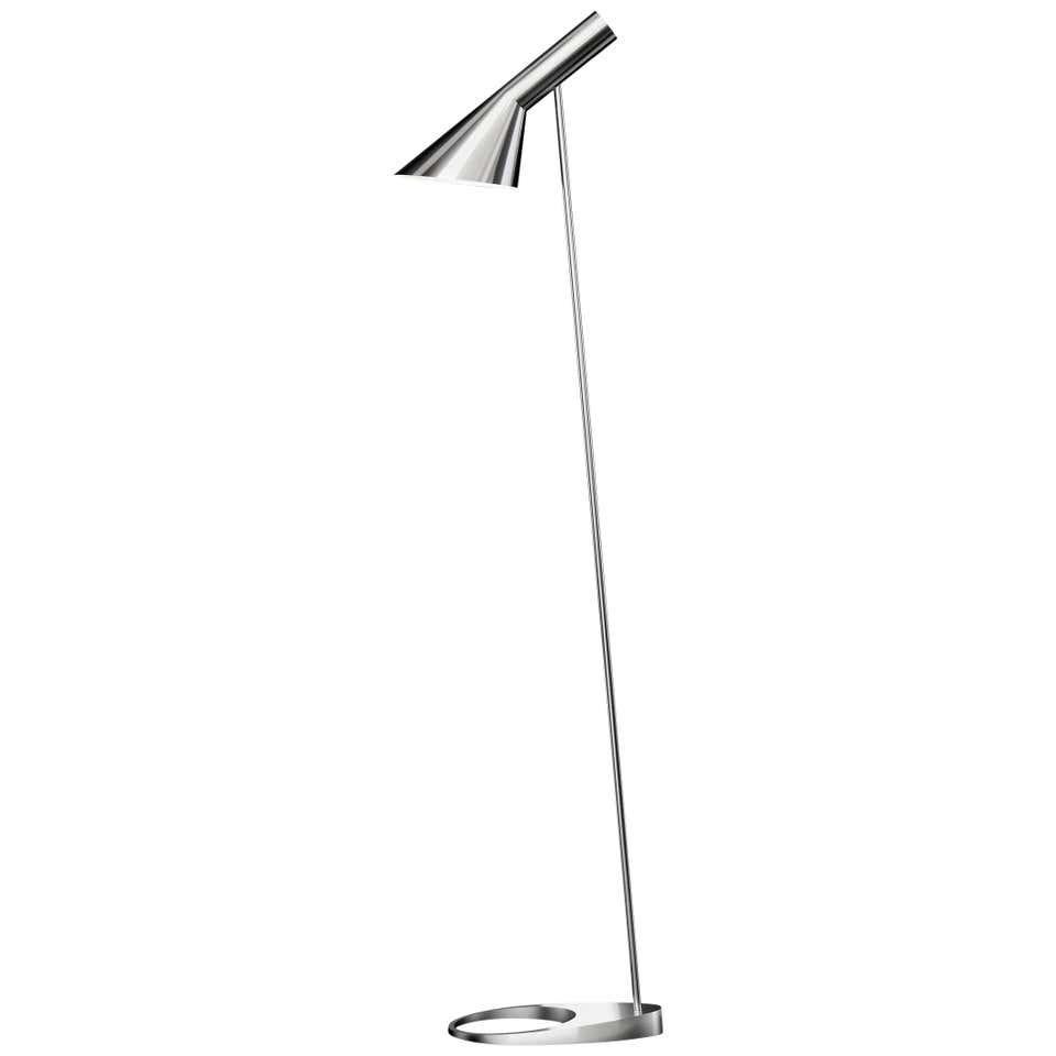 Arne Jacobsen AJ Floor Lamp in Pale Petroleum for Louis Poulsen For Sale 3