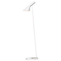 Arne Jacobsen AJ Floor Lamp in White for Louis Poulsen