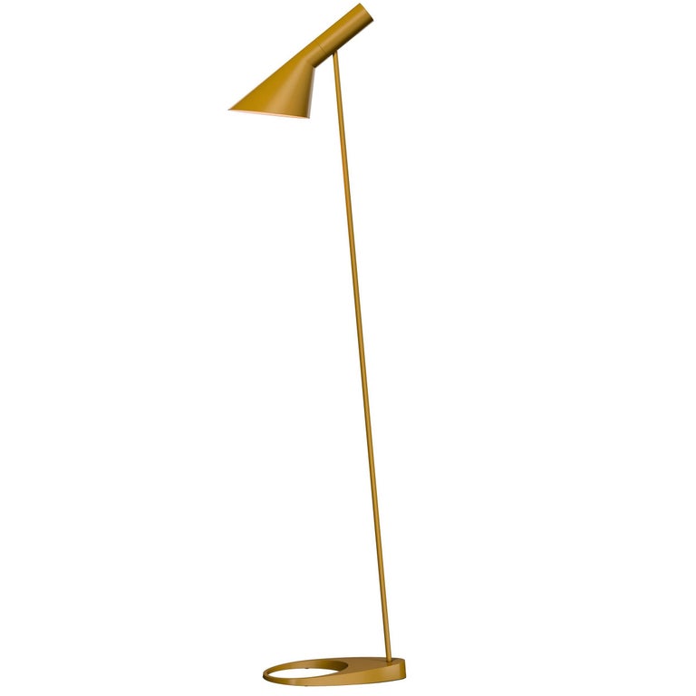 Arne Jacobsen AJ Floor Lamp in Yellow for Louis Poulsen ...
