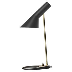 Arne Jacobsen 'AJ Mini' Table Lamp in Black and Brass for Louis Poulsen