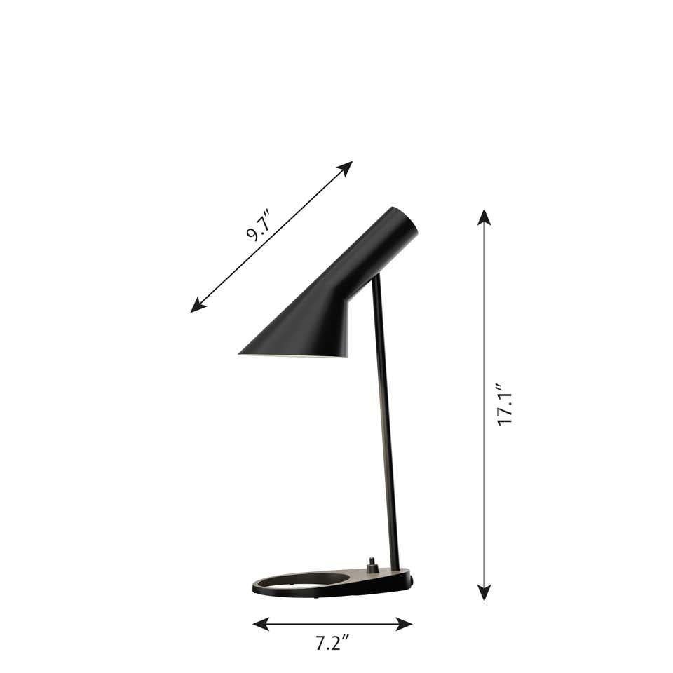 Arne Jacobsen 'AJ Mini' Table Lamp in Black for Louis Poulsen For Sale 4
