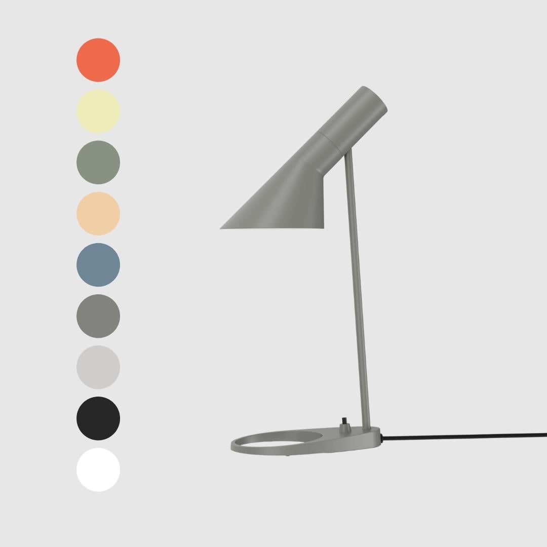 Contemporary Arne Jacobsen 'Aj Mini' Table Lamp in Electric Orange for Louis Poulsen For Sale