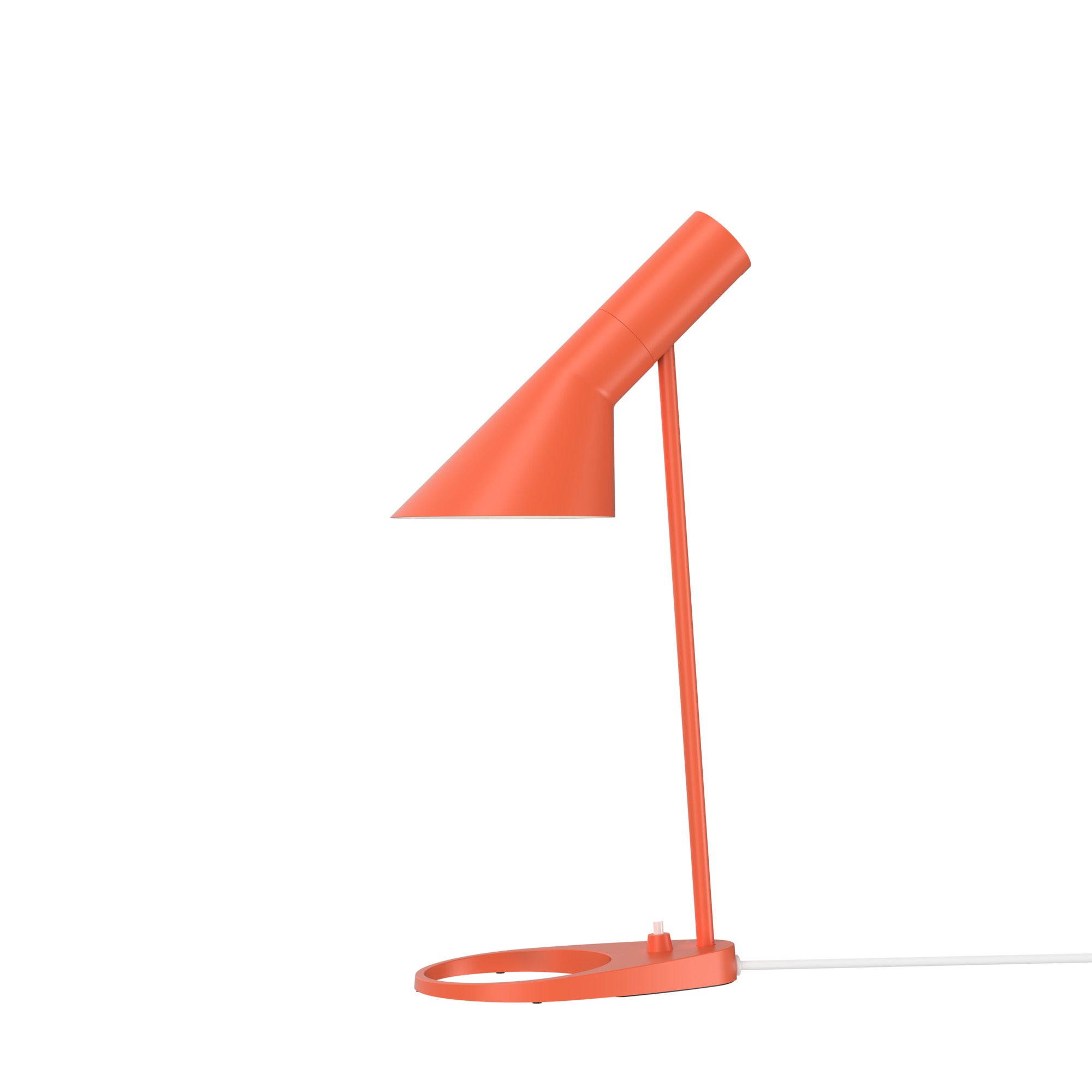 Lampe de bureau 'Aj Mini' d'Arne Jacobsen en orange électrique pour Louis Poulsen
