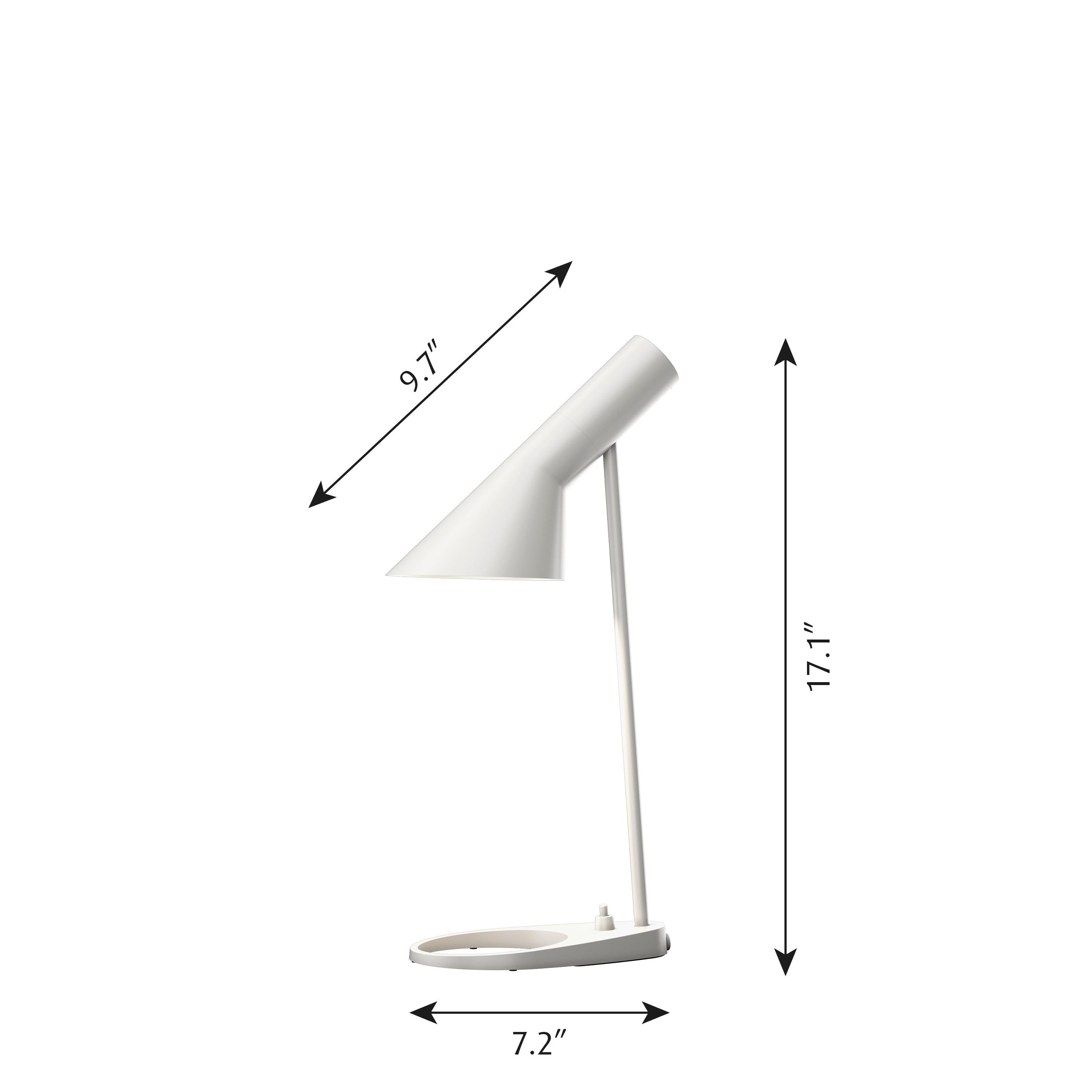 Danish Arne Jacobsen 'AJ Mini' Table Lamp in White for Louis Poulsen For Sale