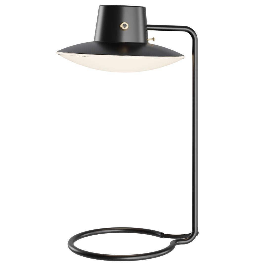Arne Jacobsen 'AJ Oxford' Pin Mounted Table Lamp in Opal Glass for Louis Poulsen For Sale 5