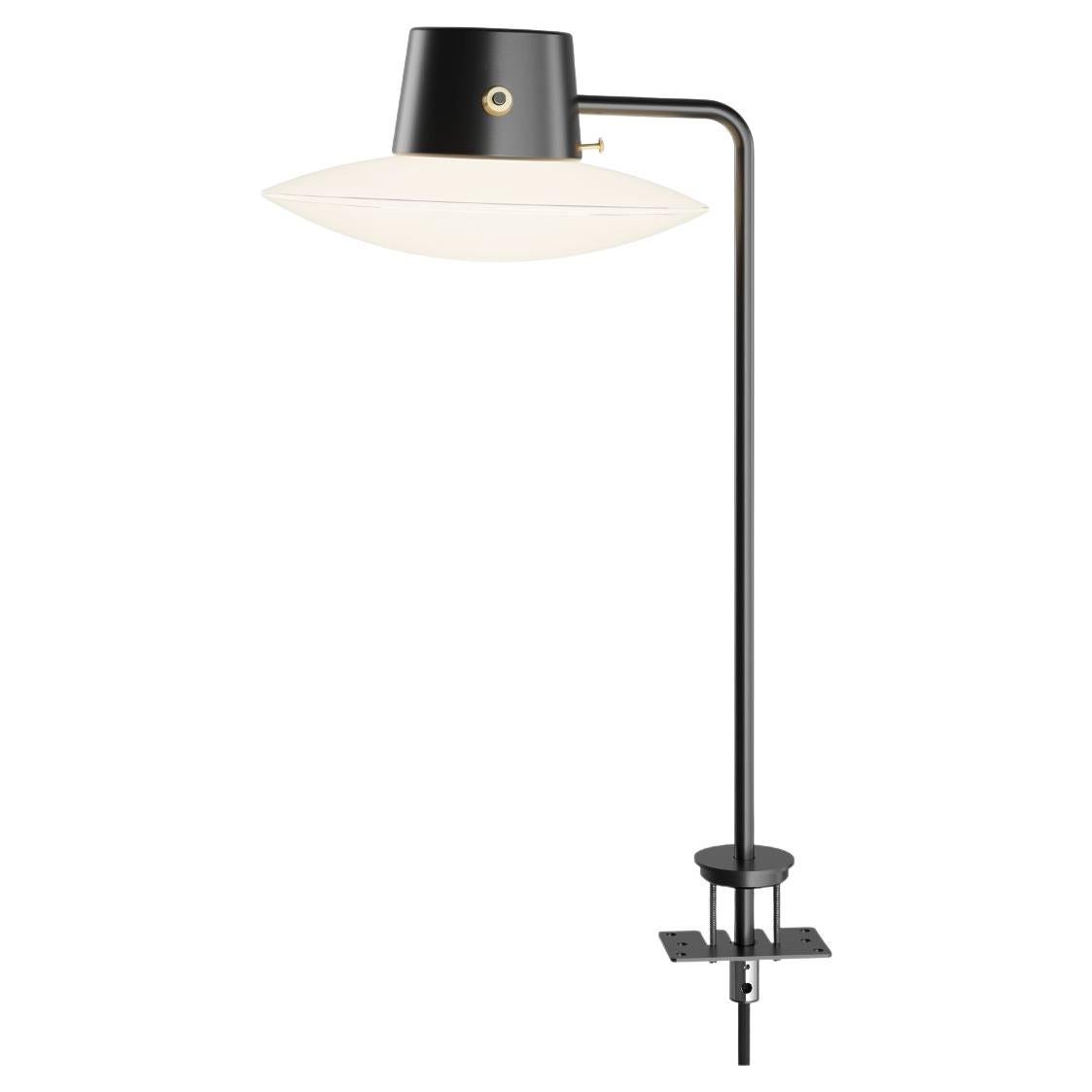 Arne Jacobsen 'AJ Oxford' Pin Mounted Table Lamp in Opal Glass for Louis Poulsen For Sale