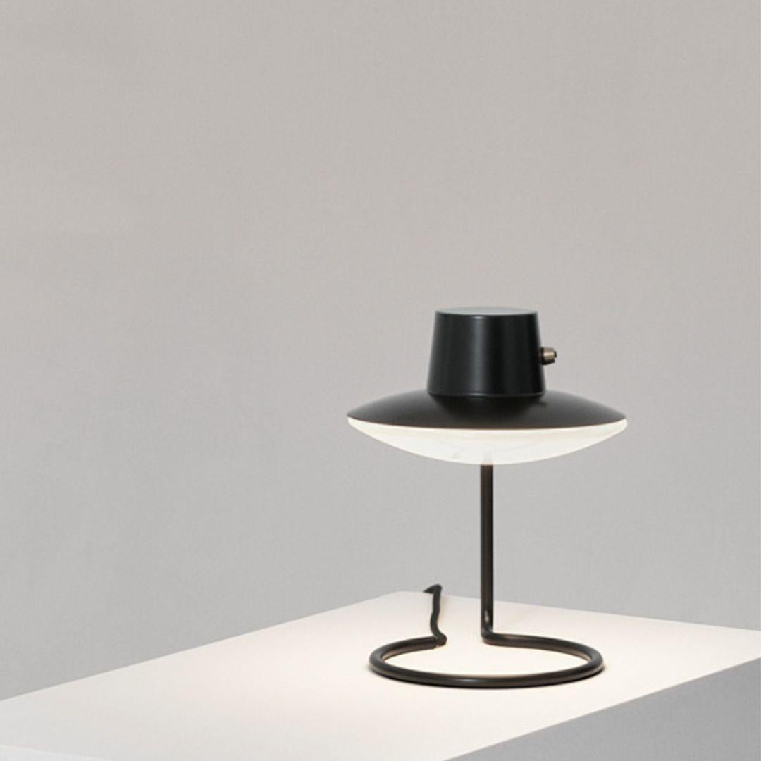 Painted Arne Jacobsen 'AJ Oxford' Table Lamp in Opal and Metal Shade for Louis Poulsen For Sale