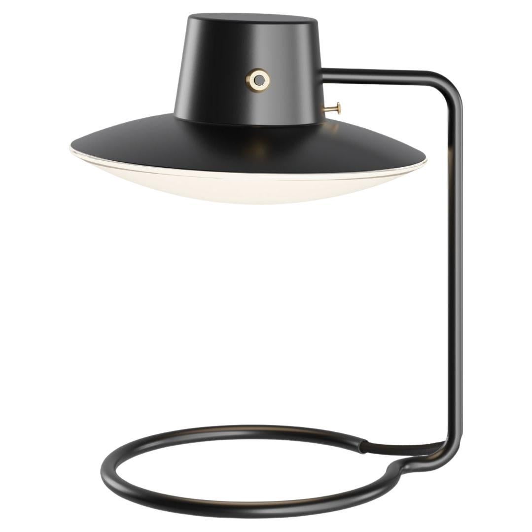 Arne Jacobsen 'AJ Oxford' Table Lamp in Opal and Metal Shade for Louis Poulsen For Sale