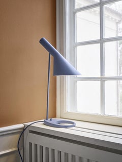 Arne Jacobsen AJ Table Lamp in Dusty Blue for Louis Poulsen