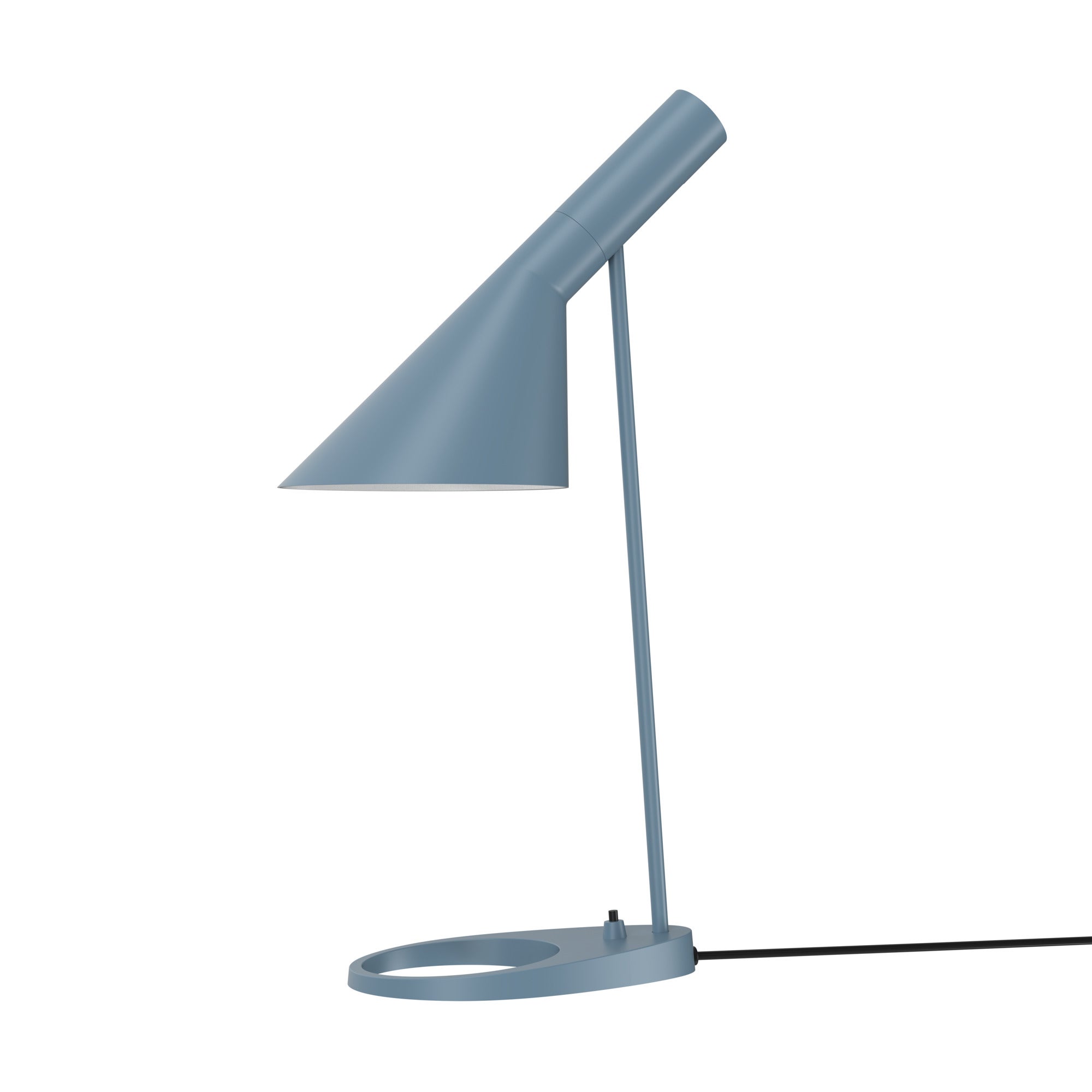 Lampe de bureau AJ d'Arne Jacobsen en bleu poussière pour Louis Poulsen