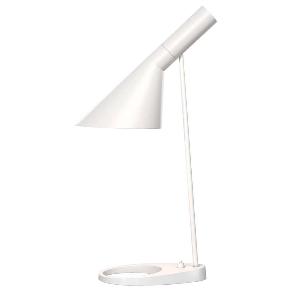 Arne Jacobsen AJ Table Lamp in Electric Orange for Louis Poulsen For Sale 7