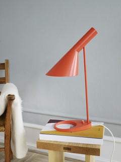 Arne Jacobsen AJ Table Lamp in Electric Orange for Louis Poulsen