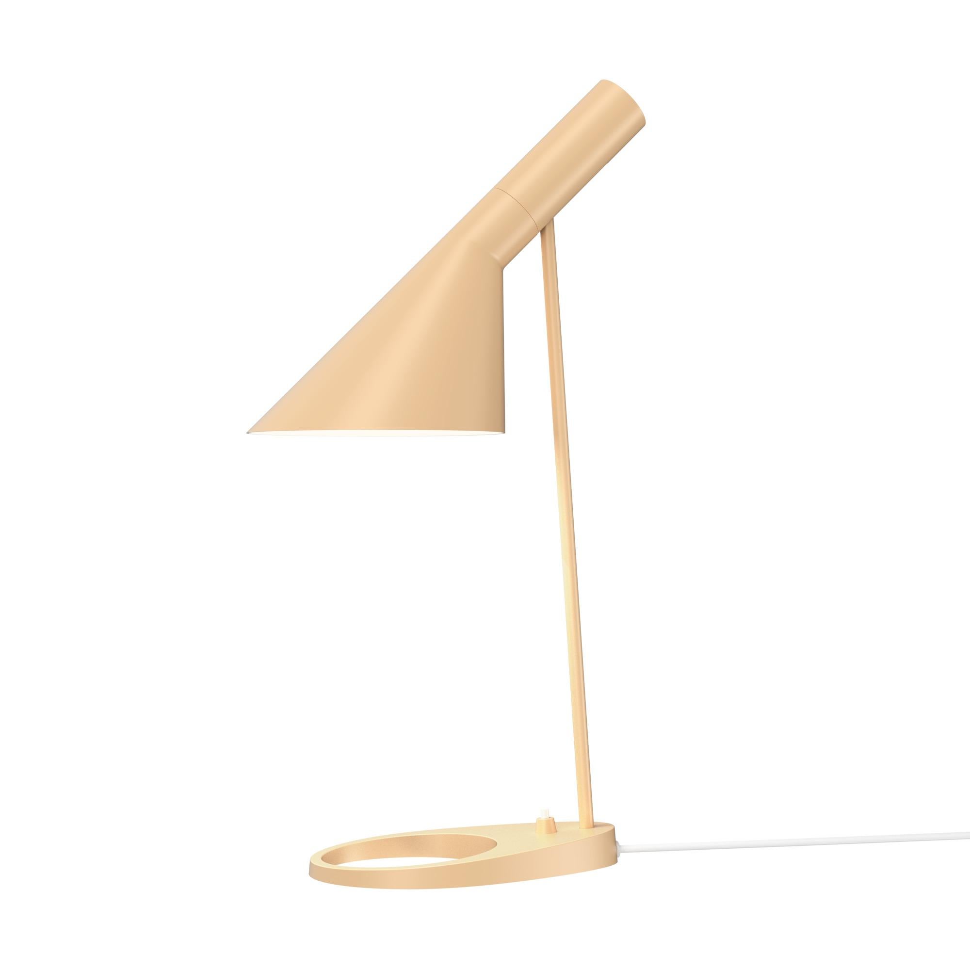 Arne Jacobsen AJ Table Lamp in Soft Lemon for Louis Poulsen For Sale 9