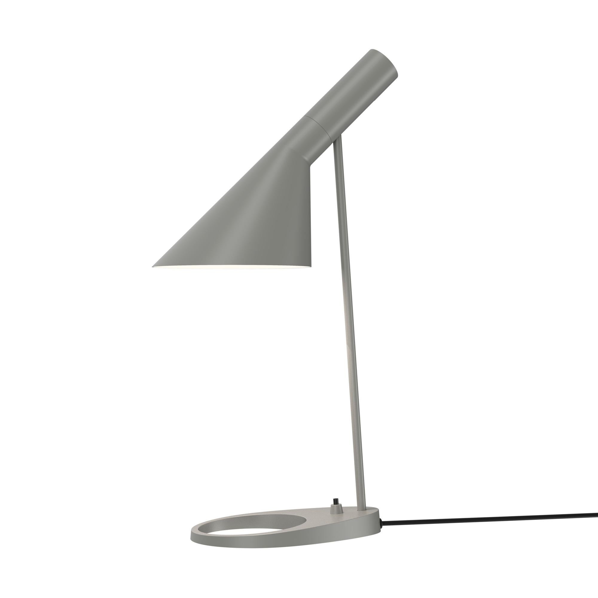 Arne Jacobsen AJ Table Lamp in Pale Petroleum for Louis Poulsen For Sale 6