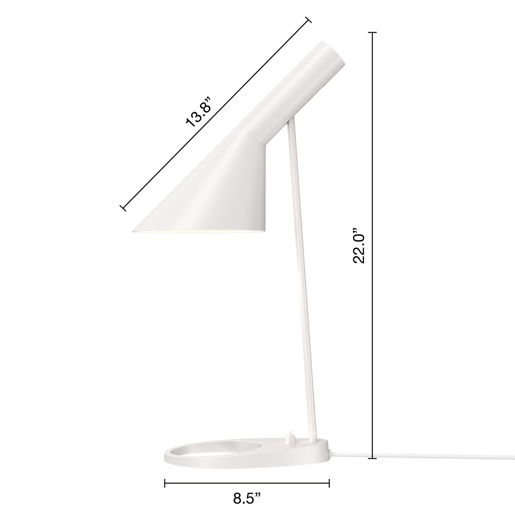Danish Arne Jacobsen AJ Table Lamp in White for Louis Poulsen For Sale