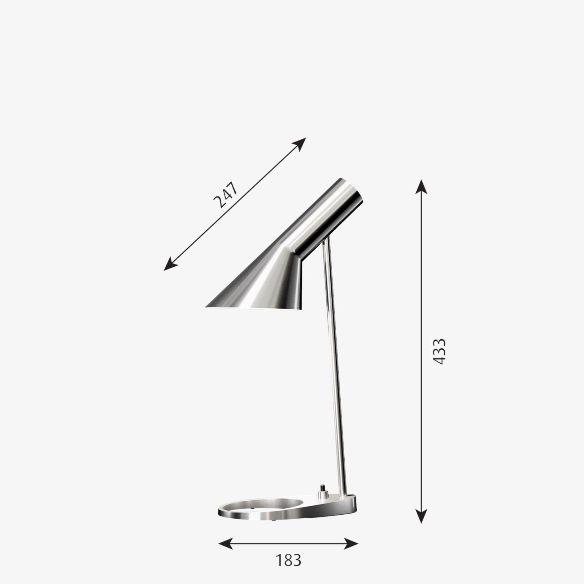 Arne Jacobsen AJ Table Mini in Polished Stainless Steel for Louis Poulsen In New Condition For Sale In Tilburg, NL