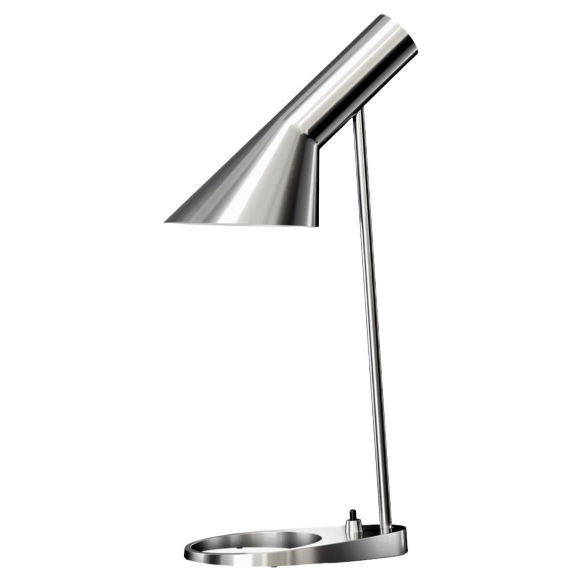 Arne Jacobsen AJ Table Mini in Polished Stainless Steel for Louis Poulsen For Sale