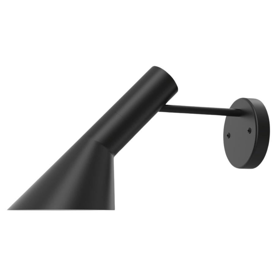 Arne Jacobsen Aj Wall Light for Louis Poulsen in Black For Sale