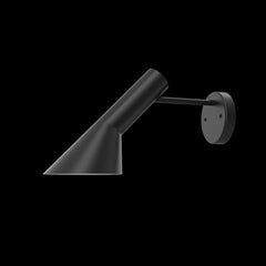 Arne Jacobsen Aj Wall Light for Louis Poulsen in Black