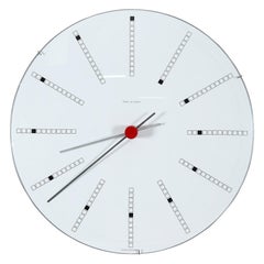 Arne Jacobsen und Georg Christensen Banker's Wall Clock Größte Ausgabe