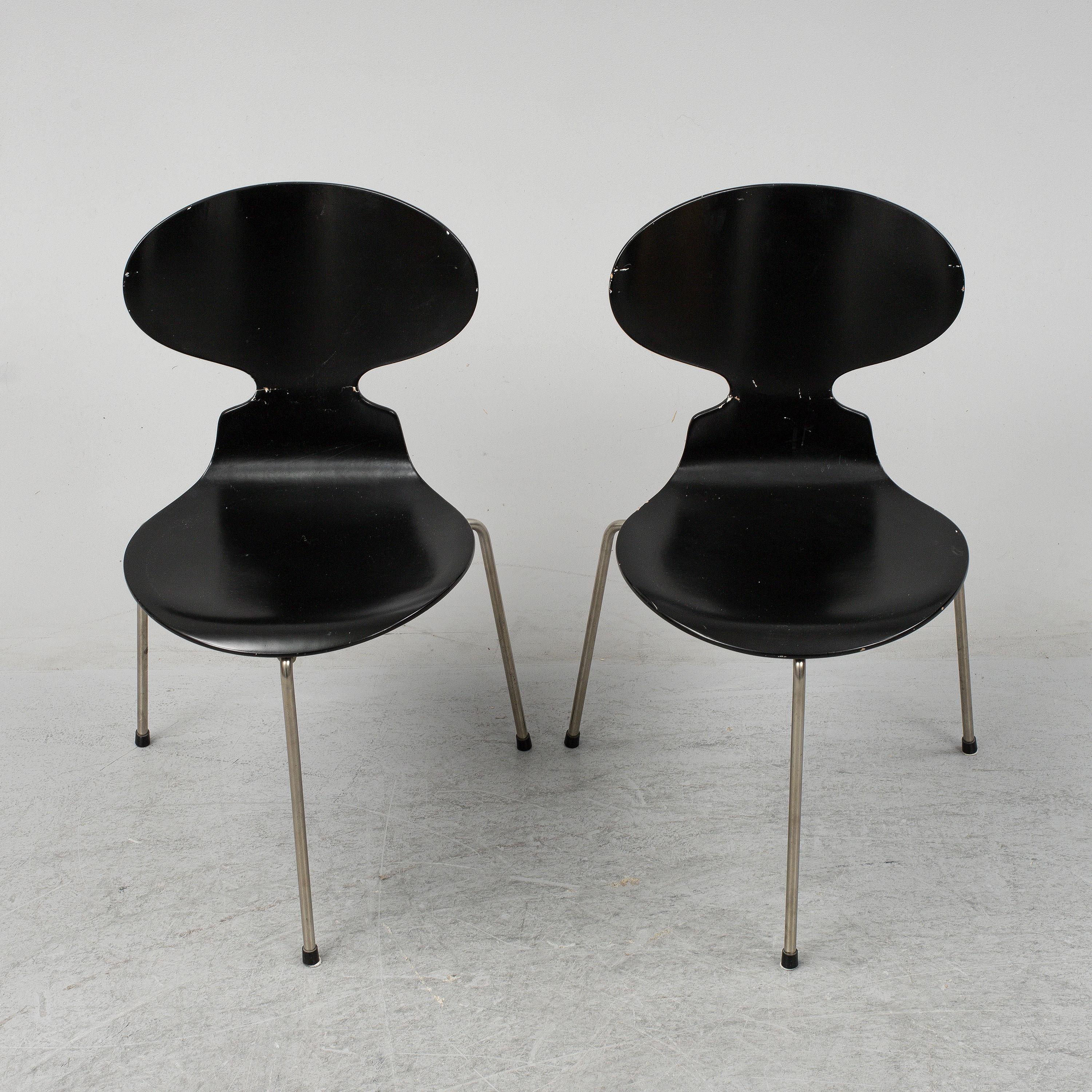 Arne Jacobsen Ant Chairs, Original Set from Early Production, 1952 In Good Condition For Sale In Madrid, ES