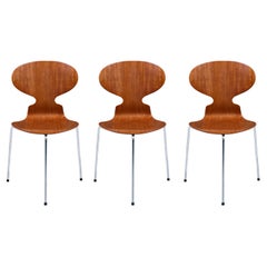 Retro Expertly Restored - Arne Jacobsen "Ant" Model-3100 Teak Chair for Fritz Hansen