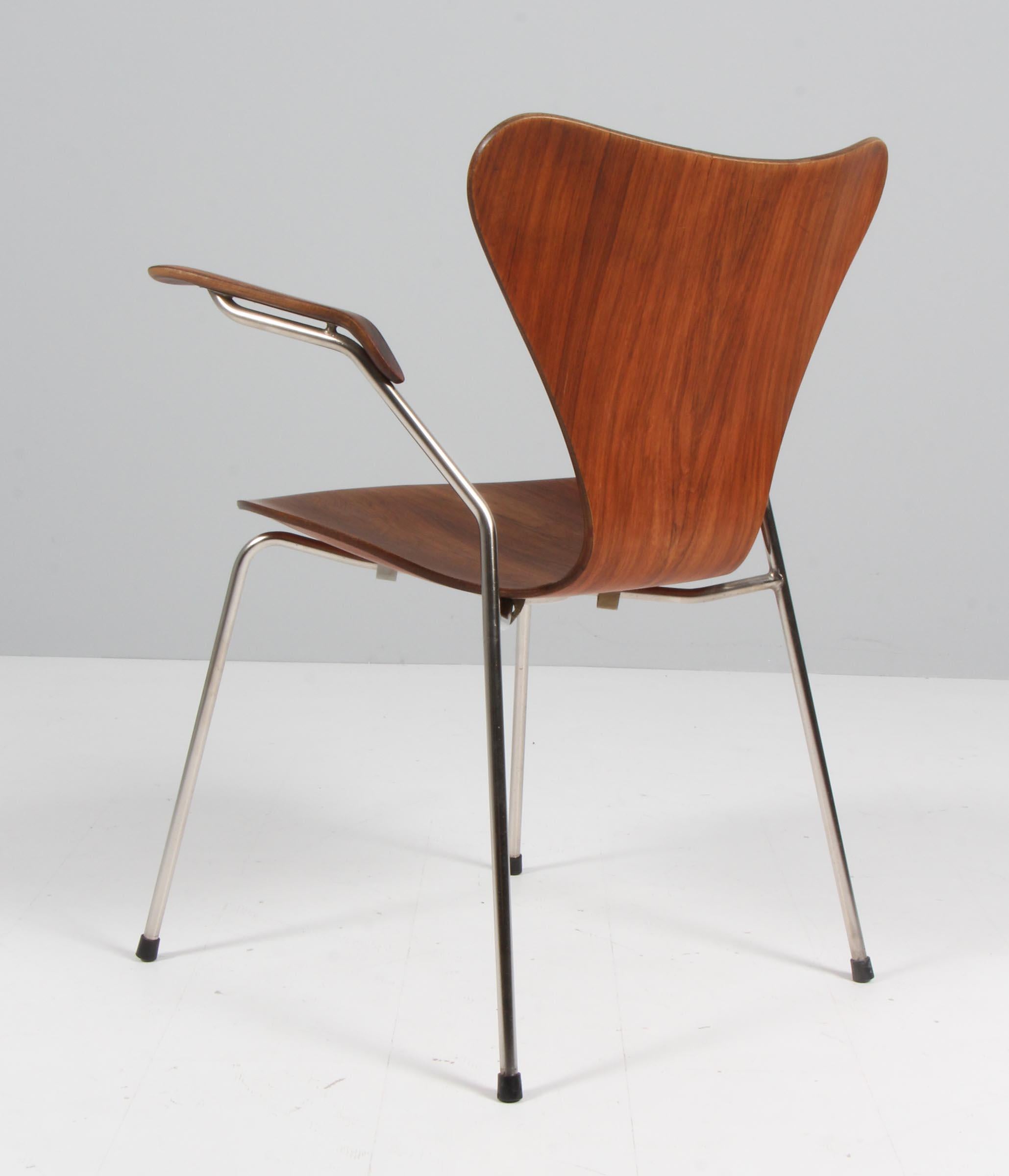 Rosewood Arne Jacobsen Armchair, Model ''Syveren'' 3107