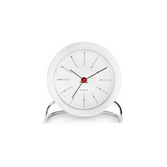 Arne Jacobsen 'Bankers' Table Clock, Grey, Ø 4.3 in