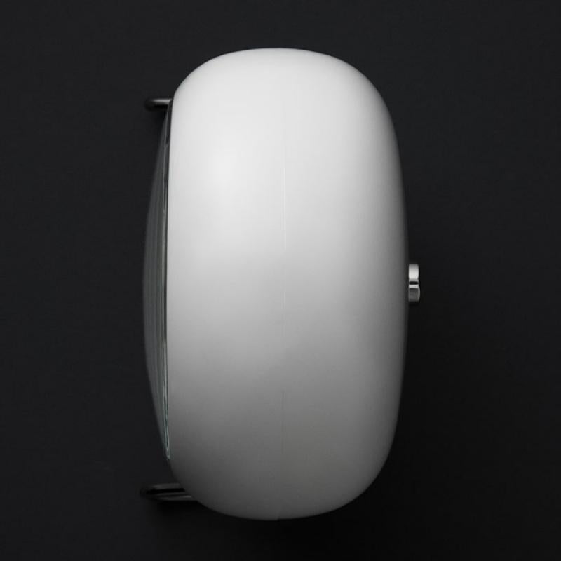 Arne Jacobsen 'Bankers' Table Clock, White, Ø 4.3 in For Sale at