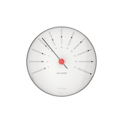 Arne Jacobsen 'Bankers' Thermometer, White, Ø 4.7 in