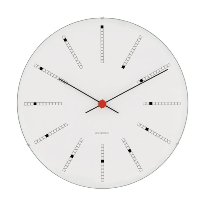 Arne Jacobsen 'Bankers' Wall Clock, White, Ø 18.9 in For Sale