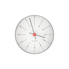 Arne Jacobsen 'Bankers' Wall Clock, White, Ø 4.7 in