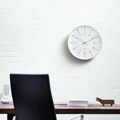 Arne Jacobsen 'Bankers' Wall Clock, White, Ø 6.3 in
