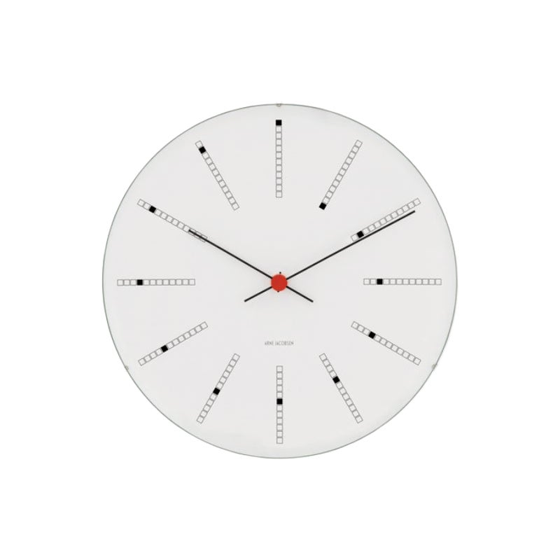 Arne Jacobsen 'Bankers' Wall Clock, White, Ø 8.3 in For Sale