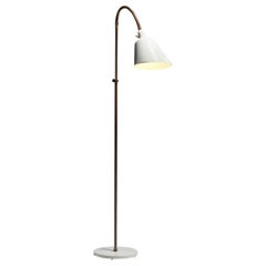 Retro Arne Jacobsen “Bellevue AJ7” Brass Floor Lamp, Denmark, 1929
