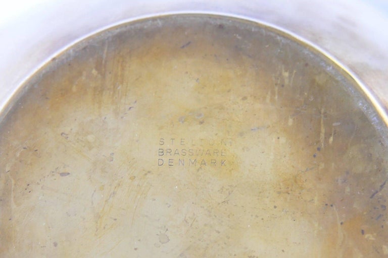 Arne Jacobsen Brass Line Bowl by Stelton Made in Denmark For Sale at