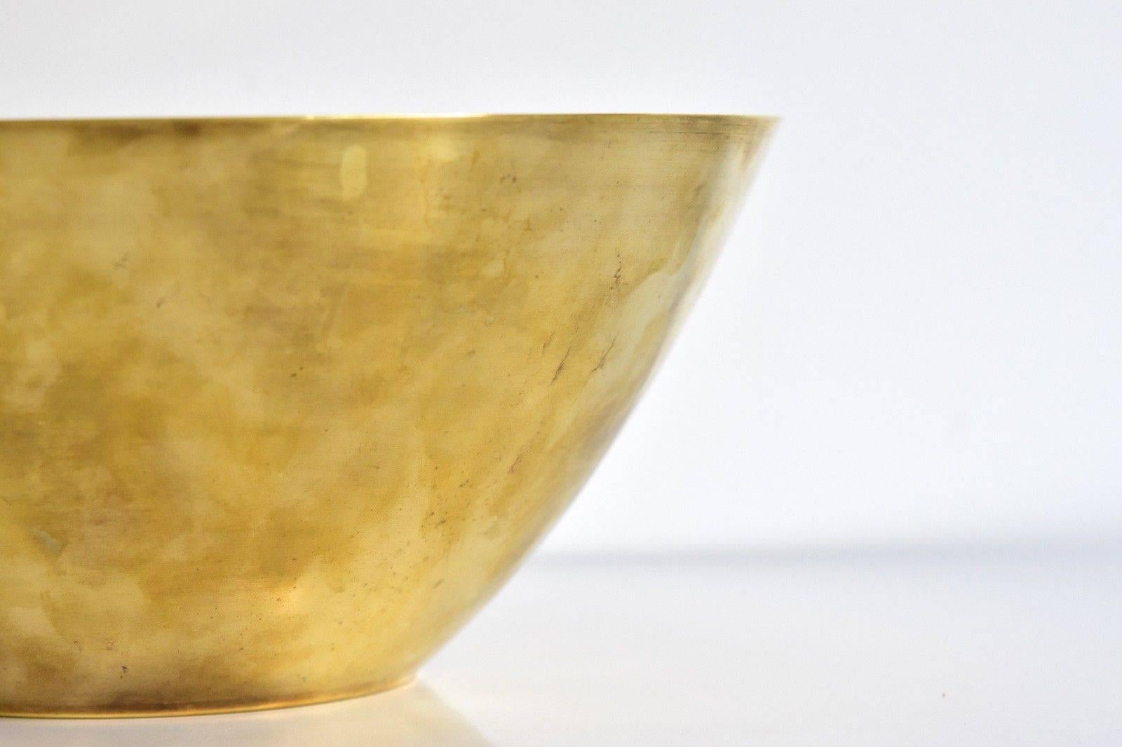 20th Century Arne Jacobsen Brass Line Bowl by Stelton Made in Denmark