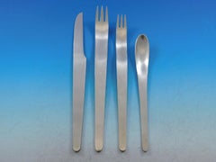 Arne Jacobsen by A. Michelsen Stainless Steel Flatware Set Service 51 Pcs Estate