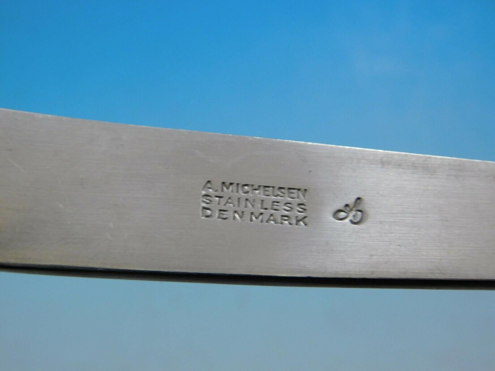 Danish Arne Jacobsen by A. Michelsen Stainless Steel Flatware Set Service 51 Pcs Estate