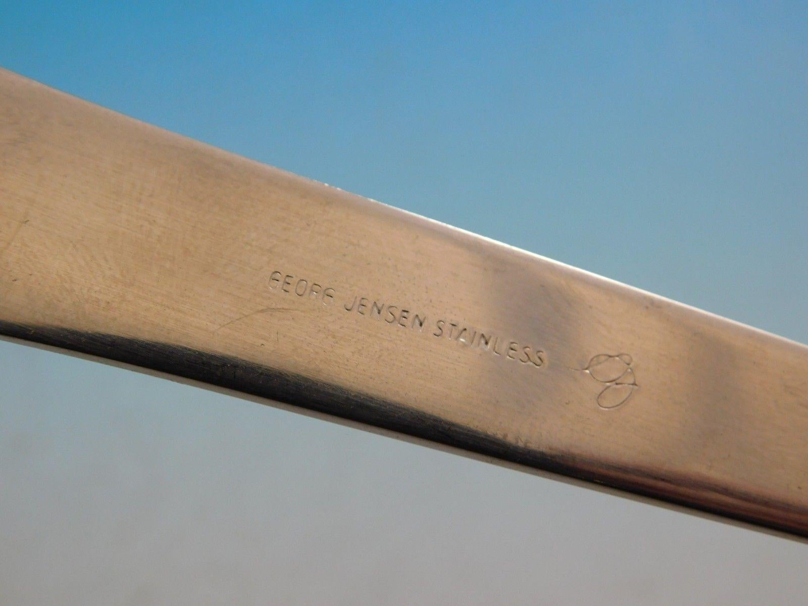 Arne Jacobsen by Georg Jensen Stainless Steel Flatware Set Service 80 Pc Estate In Excellent Condition In Big Bend, WI