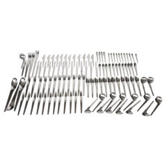 Arne Jacobsen by Michelsen Space Age Modernist Stainless Flatware Set 106 Pieces