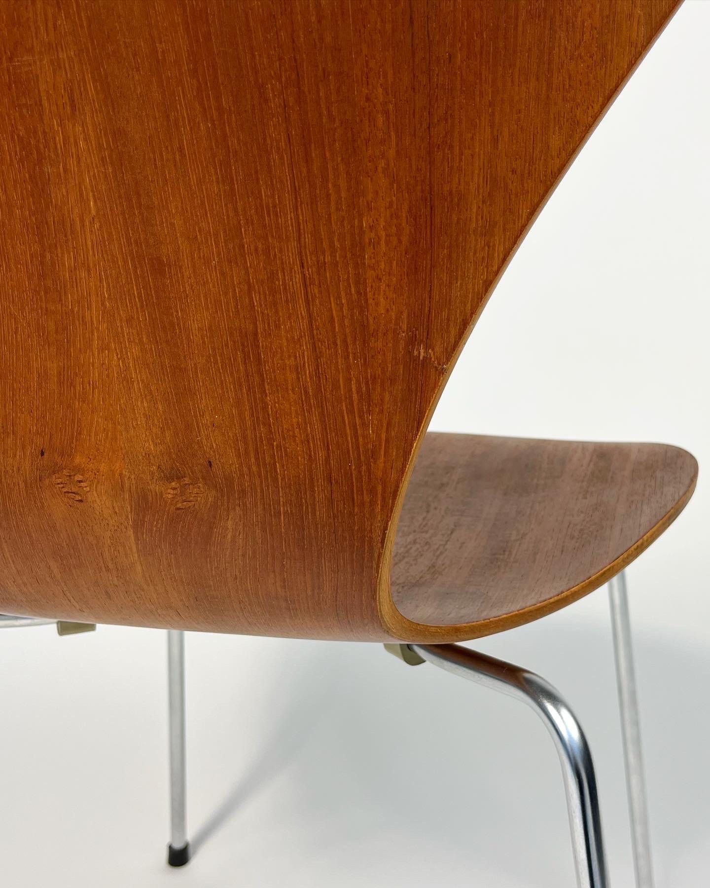 Arne Jacobsen Chair Series 7 Teak 3107 Fritz Hansen, 1966 3