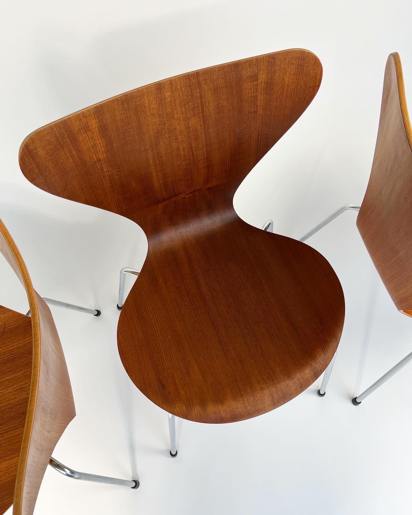 Danish Arne Jacobsen Chair Series 7 Teak 3107 Fritz Hansen, 1966