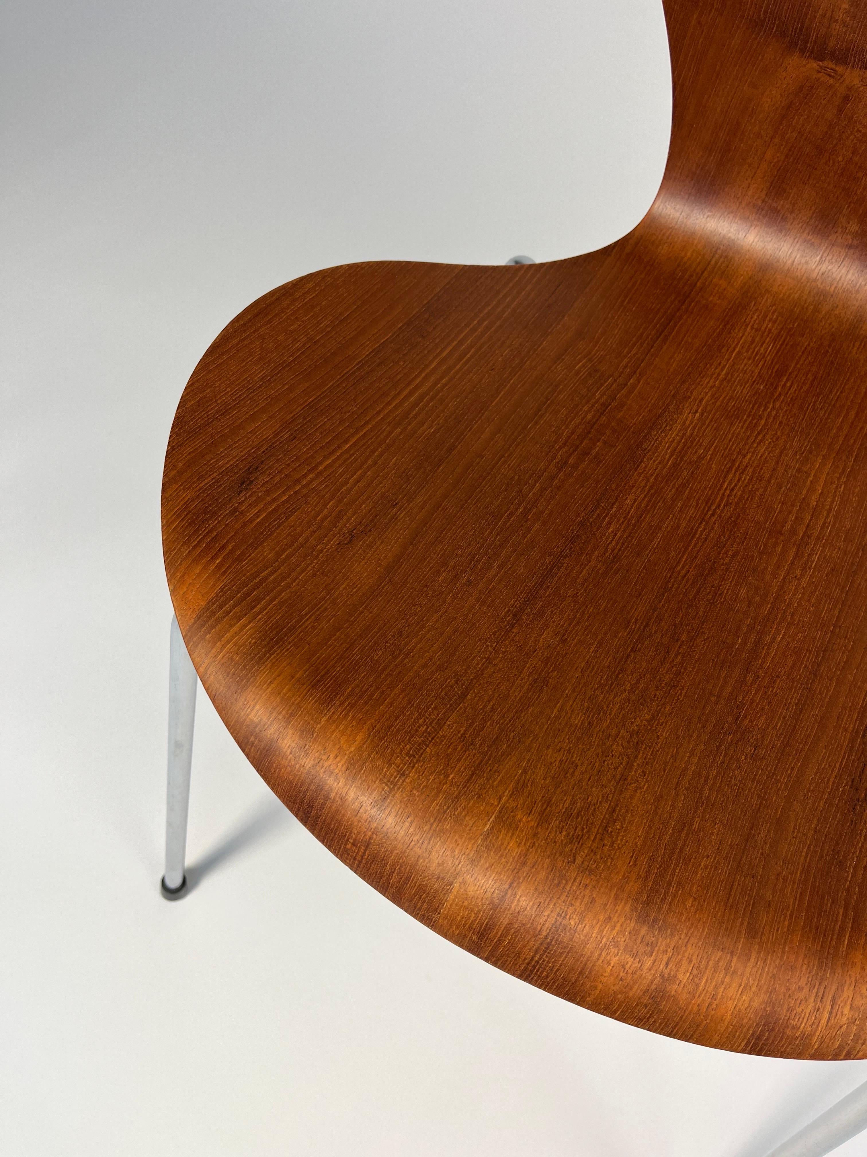Hand-Crafted Arne Jacobsen Chair Series 7 Teak 3107 Fritz Hansen, 1966